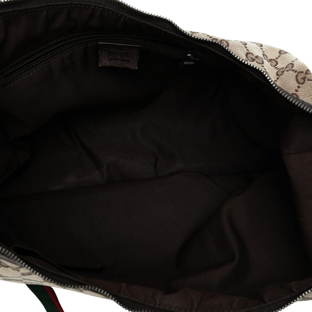 Pre-Loved Gucci GG Canvas Web Half Moon Crossbody - Picture 4 of 7